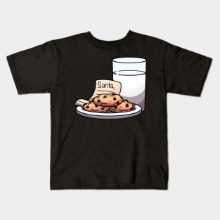 Milk And Cookies For Santa Kids T-Shirt